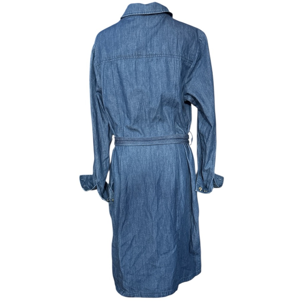 Boden Indigo Long Sleeve Denim Shirt Dress- Size US 12 - Picture 7 of 9